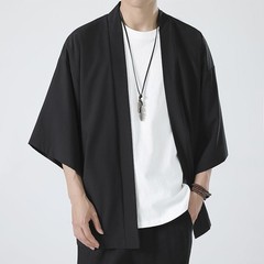 Comfy Fashion Shirt Jacket Yukata 3/4 Sleeve Cardigan Coat Japanese Kimono