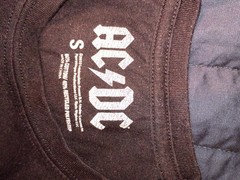 AC/DC Back In Black Tye Die Short Sleeve Rock Shirt Size Small