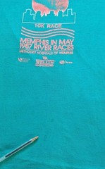 Vintage Hanes T-Shirt Mens Large Green 1987 Memphis 10K Championship Race Top