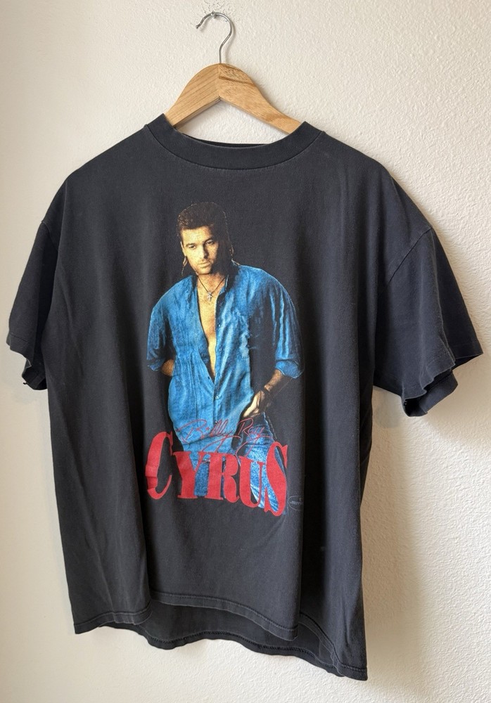 Vintage 90s Billy Ray Cyrus Tour T-Shirt Men’s Size XL Gem Tag, Double Sided