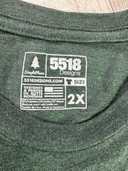 5518 Designs Mens 2XL Short Sleeve Shirt Cabin Life Dark Green