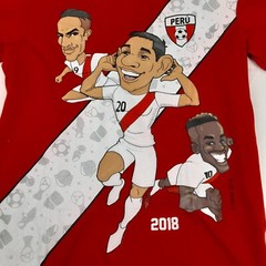 Peru National Soccer Team Shirt Adult Small Guerrero Farfan Flores World Cup