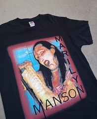 VINTAGE 2003 MARILYN MANSON T-SHIRT – THE GOLDEN AGE OF GROTESQUE-XL-MINT FOTL