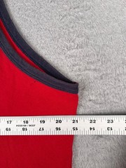 Tommy Hilfiger Jeans Shirt Adult Large Red Tank Sleeveless Scoop Nec Cotton READ