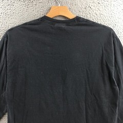 Aaa Shirt Top Mens XL Black Cotton Long Sleeve Graphic Print Crew Neck Pullover