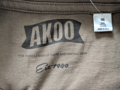 AKOO Men’s 4XL Olive Graphic T-Shirt NWT Big & Tall 100% Cotton Crew Neck Tee