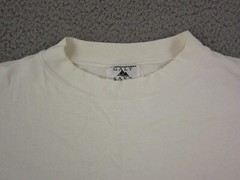 Vintage Galt Sand Shirt Mens Large White Blank Made in USA Single Stitch 90s