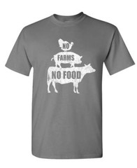NO FARMS NO Food – Unisex Cotton T-Shirt Tee Shirt