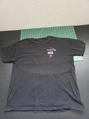 Hinano Hawaii Tahiti T Shirt Black Tee men’s size L Camo Graphic DISCOLORATION
