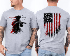250th Anniversary USA Revolutionary Soldier 250 Years 1776-2026 4th July 2 Sided