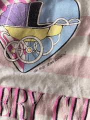 Vintage 80s Maternity Wear Labor Union Delivery Club Stripes T Shirt Size Medium