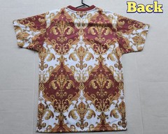 Victorious Los Angeles Rhinestone Baroque T-Shirt – Burgundy Gold – Size: Small