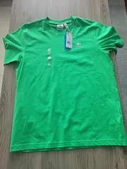 adidas Men’s Trefoil Essentials Tee Energy Green. Size Large