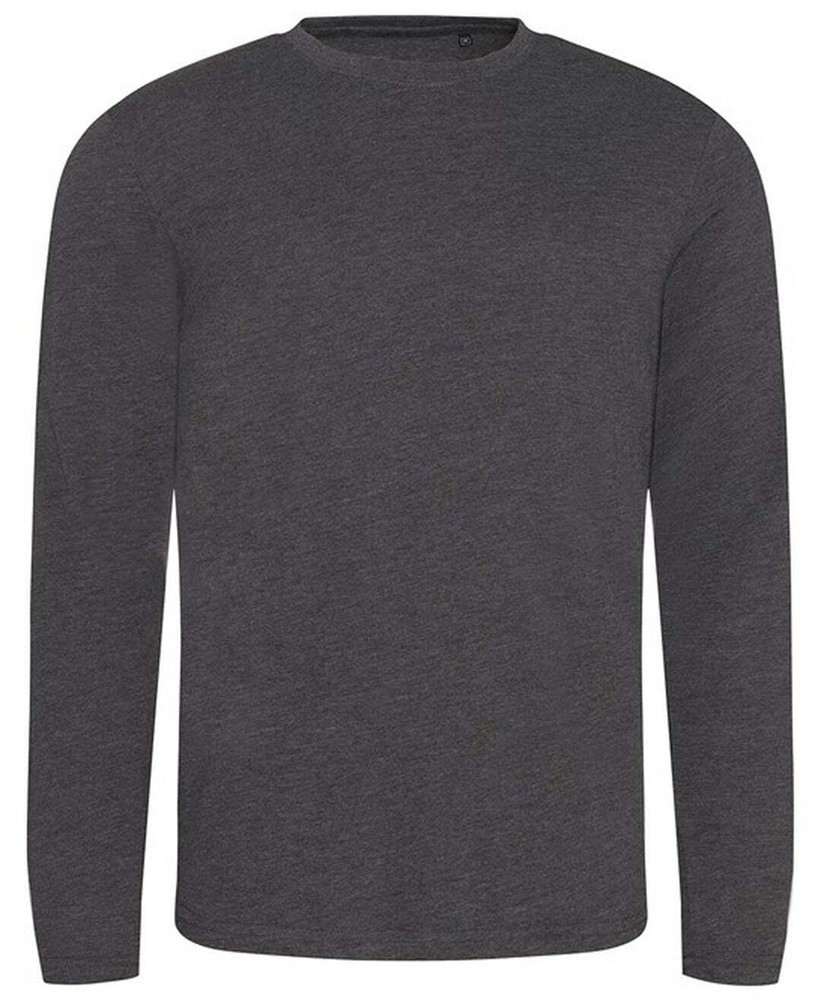 AWDis JT002 Long Sleeve Tri-Blend Ribbed Crew Neck T-Shirt