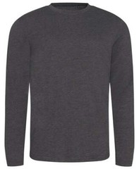 AWDis JT002 Long Sleeve Tri-Blend Ribbed Crew Neck T-Shirt