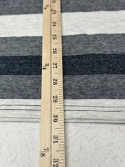 CSG Mens T-Shirt Black-Gray Striped Crew Neck Pocket Short Sleeve Size XL