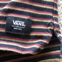 Vans Long Sleeve Crewneck Pullover Shirt Striped Black Thick Cotton Men’s M