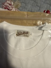 Non Stock V-Neck Short Sleeve T-Shirt – L Large new white