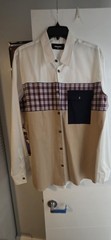 DSQUARED2 Men’s Colorblock Plaid Button Down Shirt Size 52 Made in Italy