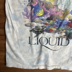 Vintage 1992 Liquid Blue Coral Reef Aquatic Sea Life Fish AOP Shirt XL Tie Dye