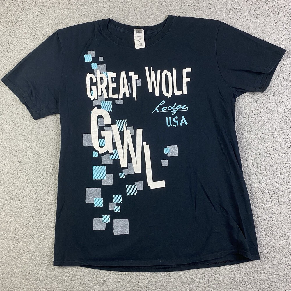 Great Wolf Lodge Shirt Large Adult Men’s Rare Graphic GWL USA Tee VTG