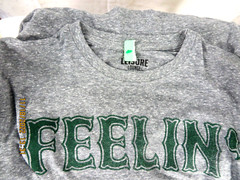 LEISURE SZ M Poly/Cotton/Rayo NWT Gray Green Irish FEELIN’ LUCKY T- Shirt Blouse