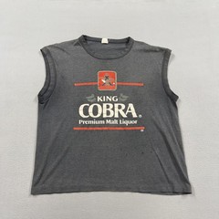 Vintage King Cobra Shirt Mens XL Gray Sleeveless Stony Creek Beer Graphic Tank