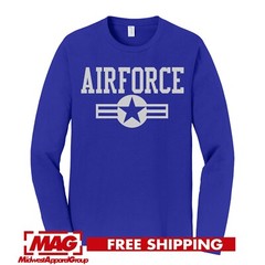 AIR FORCE CLASSIC ROYAL LONGSLEEVE T-SHIRT Military Usaf Airforce United States