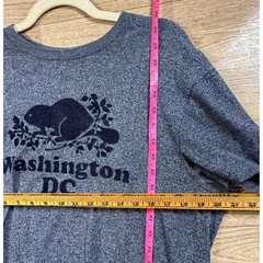 Roots Beaver T-Shirt L Blue Heather Washington DC Graphic Tee