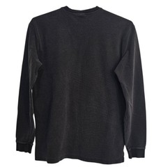 Carhartt Black Waffle Knit Thermal Shirt Mens Tall L Spell Out Logo Vintage K253