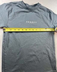 Sonneti London Crew Neck Essential T-Shirt in Grey Blue Athleisure