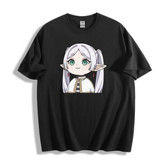Chibi Frieren Close-Up T-Shirt – Cute Anime Character Design Unisex Tee