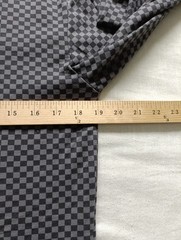 Maceoo Shirt Mens 3 Medium V-Neck Jacquard Square Grey Flip Cuff Roll-up Sleeve