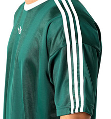 NEW MEN’S ADIDAS ORIGINALS TREFOIL JACQUARD SHIRT ~SIZE MEDIUM #KD5834 GREEN