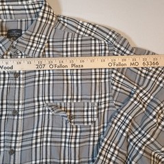 Mens Faded Glory Shirt Black and White Pald Size XL XG
