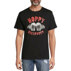 Way to Celebrate Men’s Size 2XL (50-52) “Hoppy Halloween” Graphic T-Shirt Black