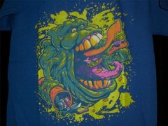 TeeFury Ghostbusters YOUTH LARGE “Ugly Little Spud” Glow in the Dark Shirt BLUE