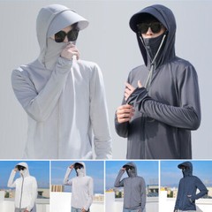 Upf 50+ Men’s Long Sleeve Sun Skin Protection T-Shirt Outdoor Fishing Hoodies Us