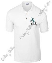 5 x Personalised Work Stag Hen Polo shirt Your Logo T Shirt Top Print Printed