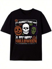 Men’s Halloween III Shamrock Masks T-Shirt 3X (50) Crew Neck Michael Myers XXXL