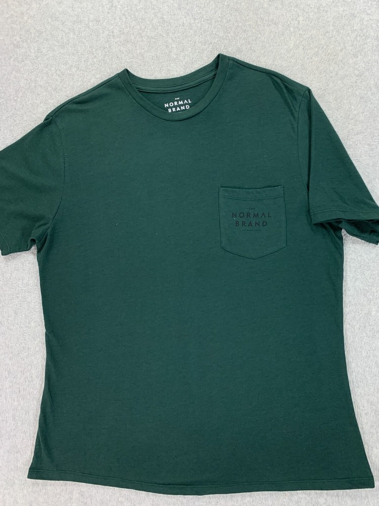 The Normal Brand Cotton Blend S/S Crew Tee Shirt (Men’s XL) Green