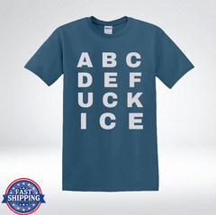 ABC Alphabet Fck ICE Typography Political Protest T-Shirt