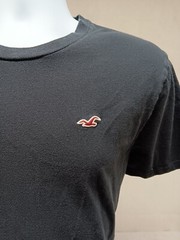 HOLLISTER MENS EXTRA LARGE XL BLACK MUST HAVE COLLECTION SHORT SLEEVE T-SHIRT