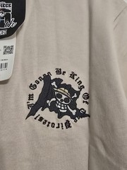Uniqlo ONE PIECE Anime 25th Short Sleeve Beige Pirate King Unisex Size S NEW