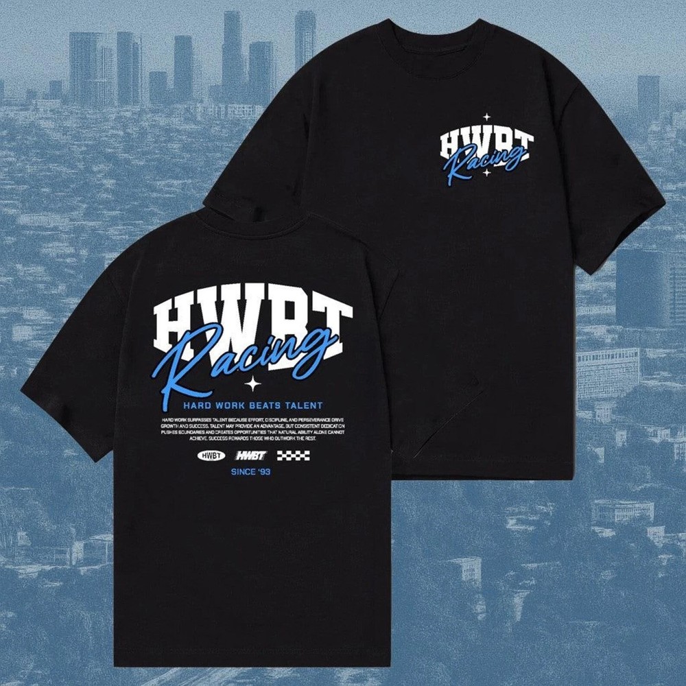 SALE! HWBT Merch Racing Star Hard Work Beats Talent T-Shirt