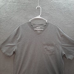 Duluth Trading Co Shirt Adult Large Gray Longtail T Workwear Grunge Outdoors