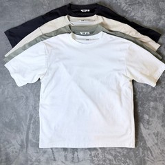 Uniqlo Airism Cotton Oversized T-Shirt Bundle Mens Large 4 Pack Neutrals