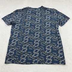 HUGO BOSS Regular Fit T-Shirt Men M Blue Graphic Print Logo Cotton Jersey