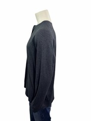 Faherty Men’s Size XL Long-Sleeve Cloud Henley Charcoal Heather Tee Cotton Modal