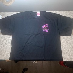 NEW Anti Social Social Club Mens Lava T-Shirt ASSC Tee Black Purple Pink L Large